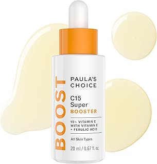 BOOST C15 Super Booster, 15% Vitamin C Serum for Face, Face Serum with Vitamin E & Ferulic Acid for Discoloration & Glow, Fragrance-Free