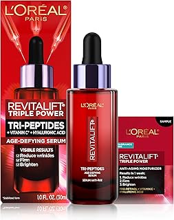 L'Oreal Paris Revitalift Triple Power Face Serum with Tri-Peptides, Hyaluronic Acid and Vitamin C