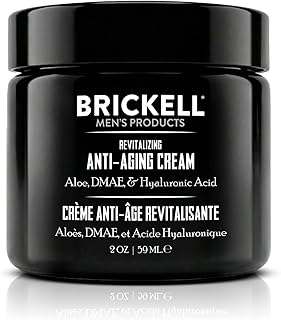 Brickell Men's Revitalizing Anti-Aging Cream For Men, Anti Wrinkle Night Face Cream To Reduce Fine Lines and Wrinkles, With Vitamin E, Jojoba Oil, and Hyaluronic Acid, 2 Ounce, Unscented