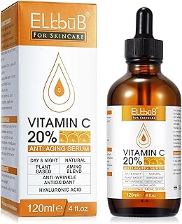Premium 20% Vitamin C Serum For Face with Hyaluronic Acid, Retinol - 4 Fl Oz